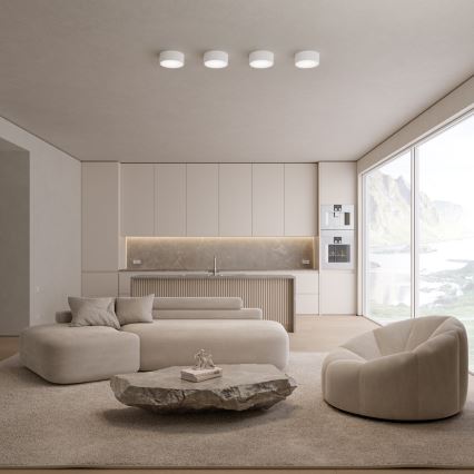 Taklampa för badrum med sensor CLEO 1xE27/24W/230V Ø 20 cm IP54 vit