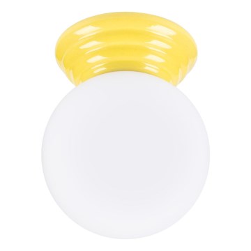 Taklampa för badrum ZORI 1xG9/8W/230V Ø 12 cm IP44 gul