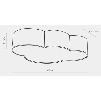 Taklampa för barn  CLOUD 4xE27/15W/230V vit