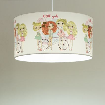 Taklampa för barn GIRLS VIBES 1xE27/60W/230V Ø 40 cm för flickor