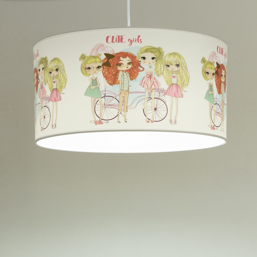 Taklampa för barn GIRLS VIBES 1xE27/60W/230V Ø 40 cm för flickor