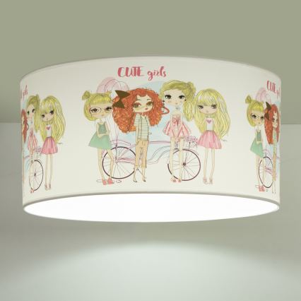 Taklampa för barn GIRLS VIBES 1xE27/60W/230V Ø 40 cm för flickor