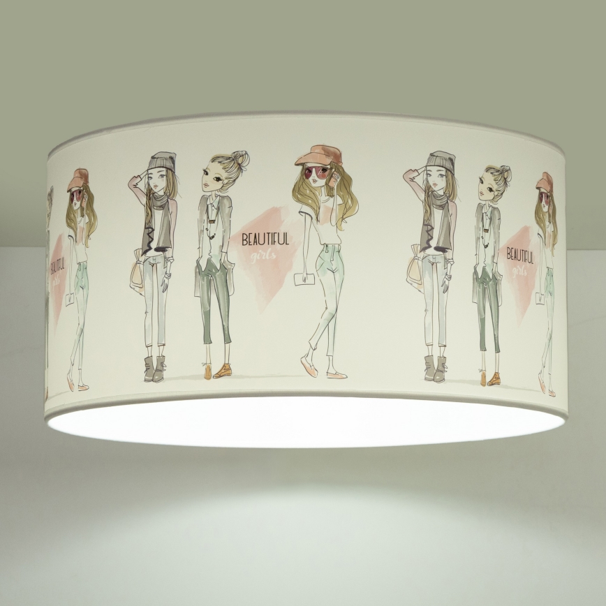 Taklampa för barn GIRLS VIBES 1xE27/60W/230V Ø 40 cm för flickor