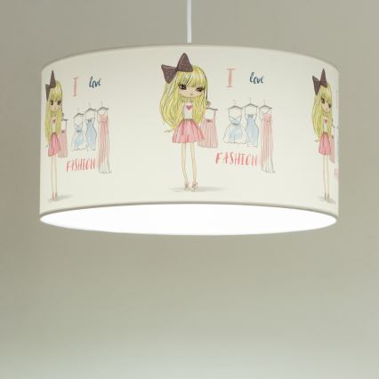 Taklampa för barn GIRLS VIBES 1xE27/60W/230V Ø 40 cm Jag älskar mode