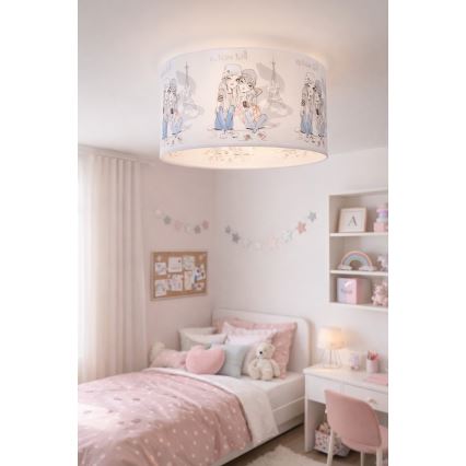 Taklampa för barn GIRLS VIBES 1xE27/60W/230V Ø 40 cm Paris