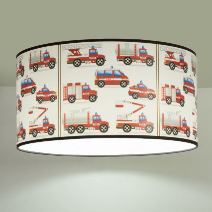 Taklampa för barn KIDS ROOM 1xE27/60W/230V pr. 40 cm brandmän