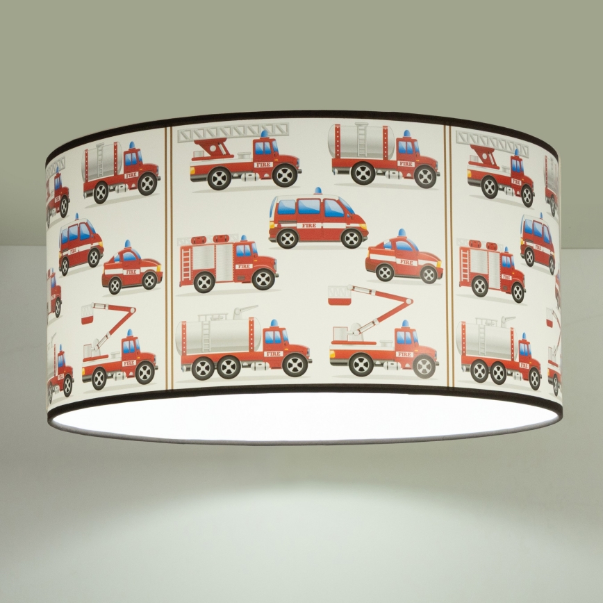 Taklampa för barn KIDS ROOM 1xE27/60W/230V pr. 40 cm brandmän