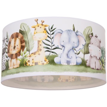 Taklampa för barn KIDS ROOM 1xE27/60W/230V Ø 40 cm djungel