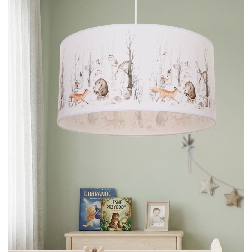 Taklampa för barn KIDS ROOM 1xE27/60W/230V Ø 40 cm med djurmotiv