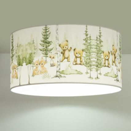Taklampa för barn KIDS ROOM 1xE27/60W/230V Ø 40 cm med djurmotiv
