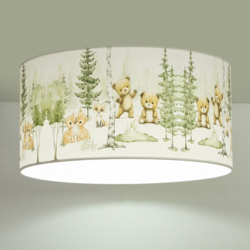 Taklampa för barn KIDS ROOM 1xE27/60W/230V Ø 40 cm med djurmotiv