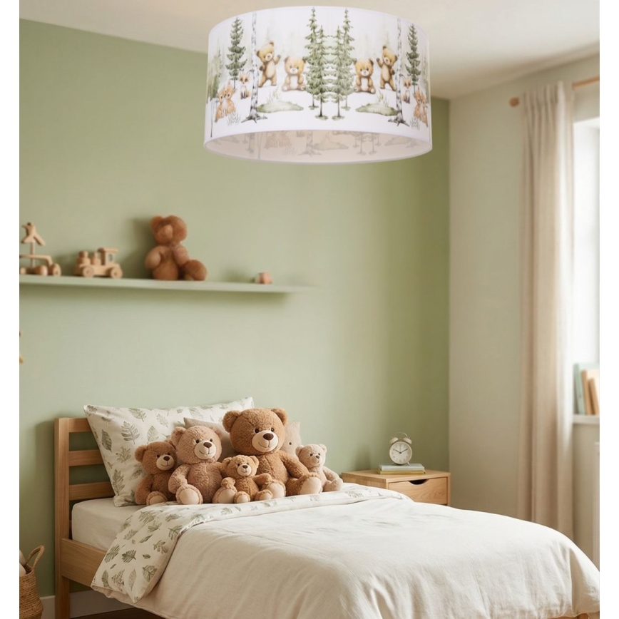 Taklampa för barn KIDS ROOM 1xE27/60W/230V Ø 40 cm med djurmotiv