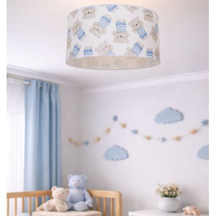 Taklampa för barn KIDS ROOM, 1xE27/60W/230V, Ø 40 cm, med nallemotiv