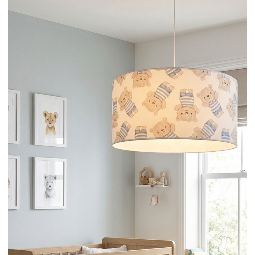 Taklampa för barn KIDS ROOM 1xE27/60W/230V Ø 40 cm – Nalle