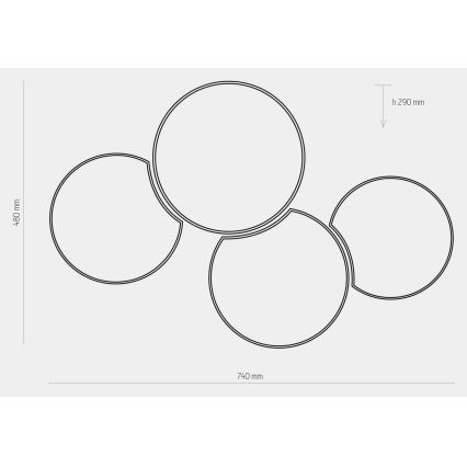 Taklampa för barn  MONA KIDS 4xE27/15W/230V