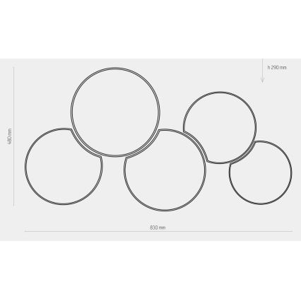 Taklampa för barn  MONA KIDS 5xE27/15W/230V