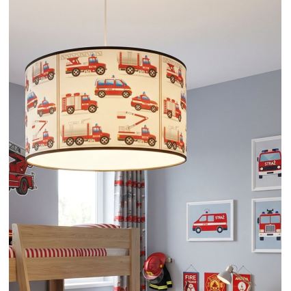 Taklampa för barnrum KIDS ROOM 1xE27/60W/230V Ø 40 cm brandmän