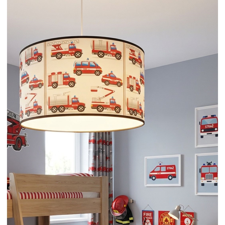 Taklampa för barnrum KIDS ROOM 1xE27/60W/230V Ø 40 cm brandmän