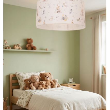Taklampa för barnrum KIDS ROOM 1xE27/60W/230V, Ø 40 cm, djurmotiv