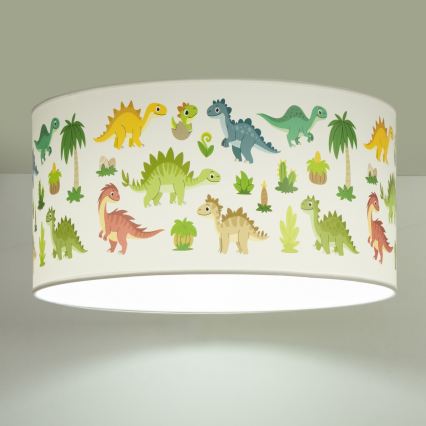 Taklampa för barnrum KIDS ROOM 1xE27/60W/230V Ø 40 cm med dinosauriemotiv