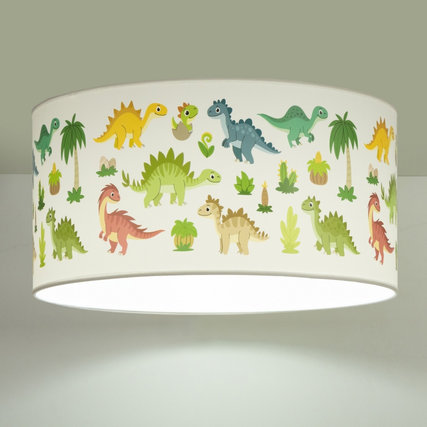 Taklampa för barnrum KIDS ROOM 1xE27/60W/230V Ø 40 cm med dinosauriemotiv