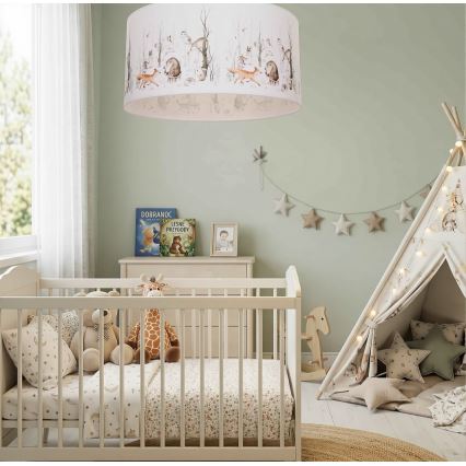 Taklampa för barnrum KIDS ROOM 1xE27/60W/230V Ø 40 cm med lekfulla djurmotiv