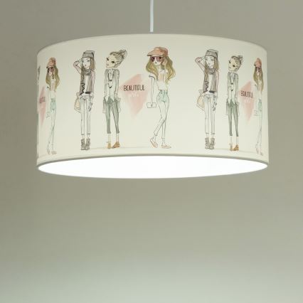 Taklampa för flickor GIRLS VIBES 1xE27/60W/230V Ø 40 cm