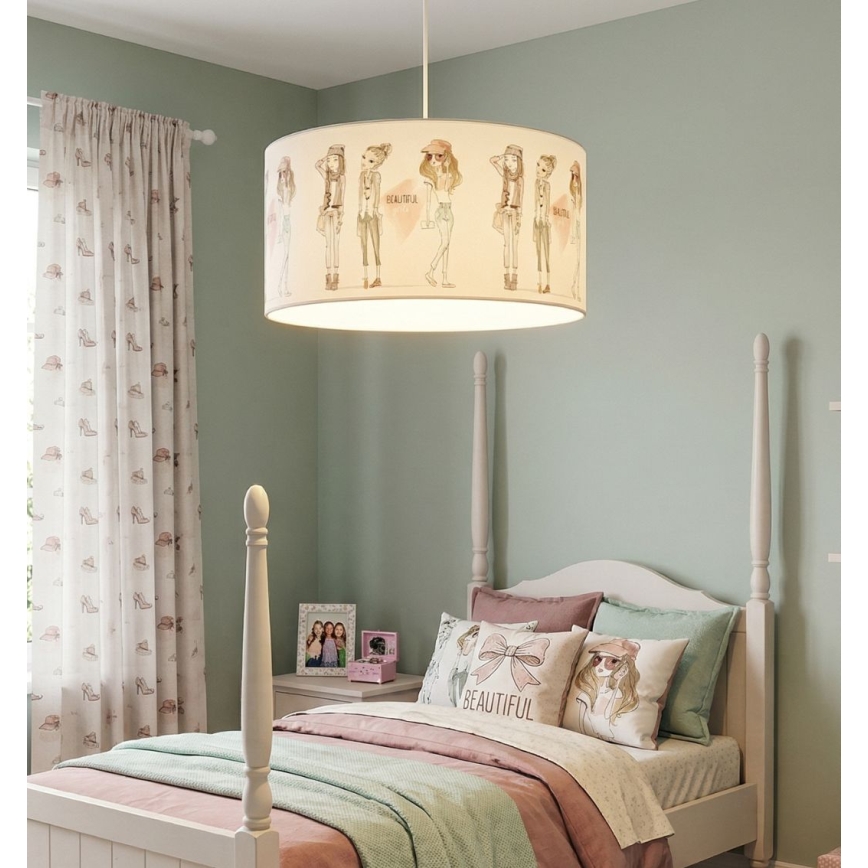 Taklampa för flickor GIRLS VIBES 1xE27/60W/230V Ø 40 cm