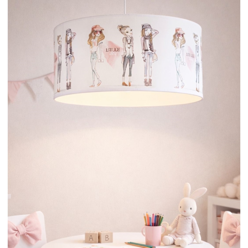 Taklampa för flickor GIRLS VIBES 1xE27/60W/230V Ø 40 cm