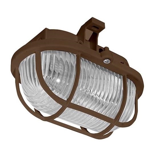 Taklampa för utomhusbruk OVAL 1xE27/60W/230V IP44 brun