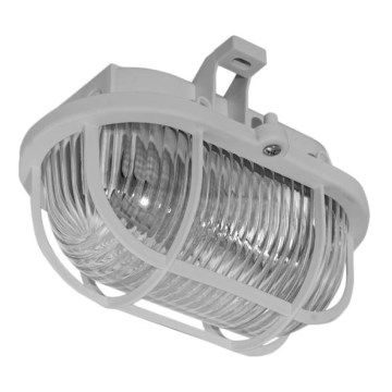 Taklampa för utomhusbruk OVAL 1xE27/60W/230V IP44 grå