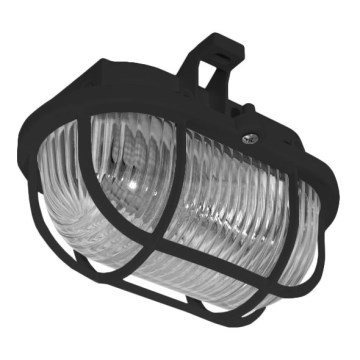 Taklampa för utomhusbruk OVAL 1xE27/60W/230V IP44 svart