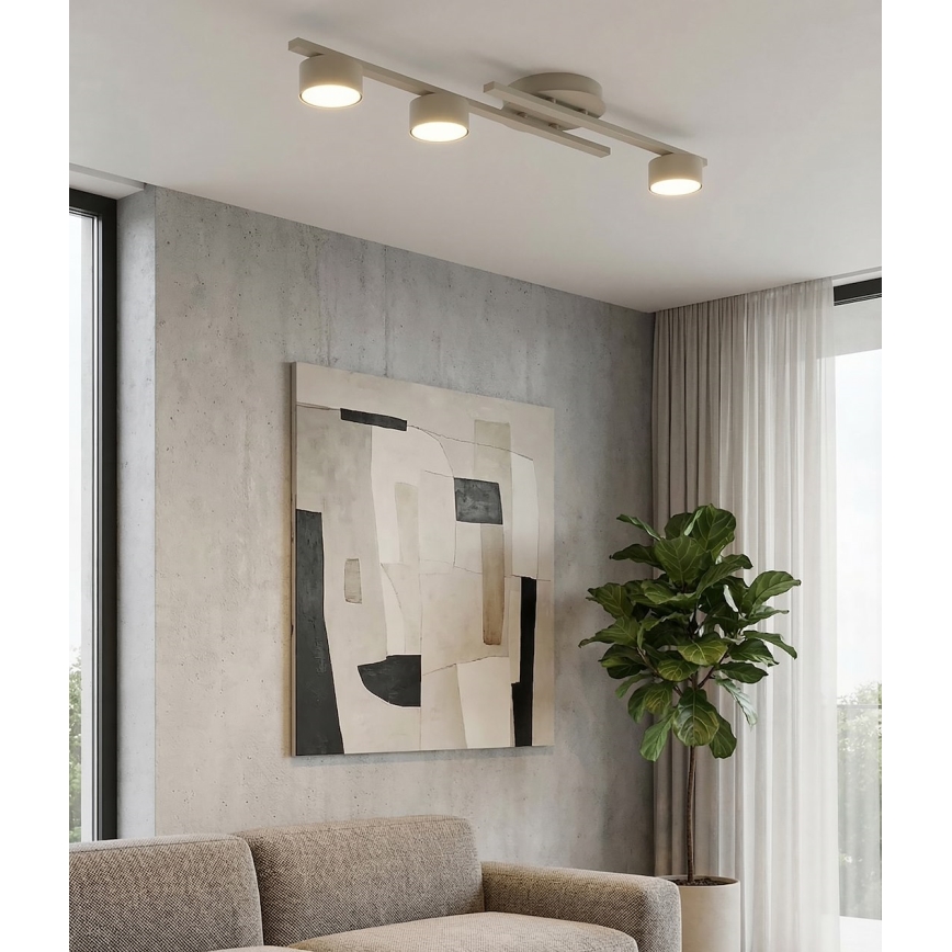 Taklampa FRAGMENT 3xGX53/12W/230V beige