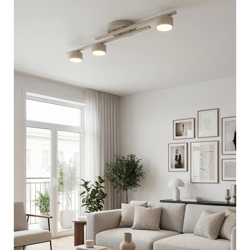 Taklampa FRAGMENT 3xGX53/12W/230V beige