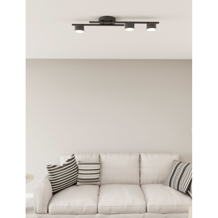 Taklampa FRAGMENT 3xGX53/12W/230V svart