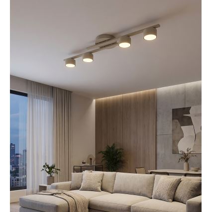 Taklampa FRAGMENT 4xGX53/12W/230V beige