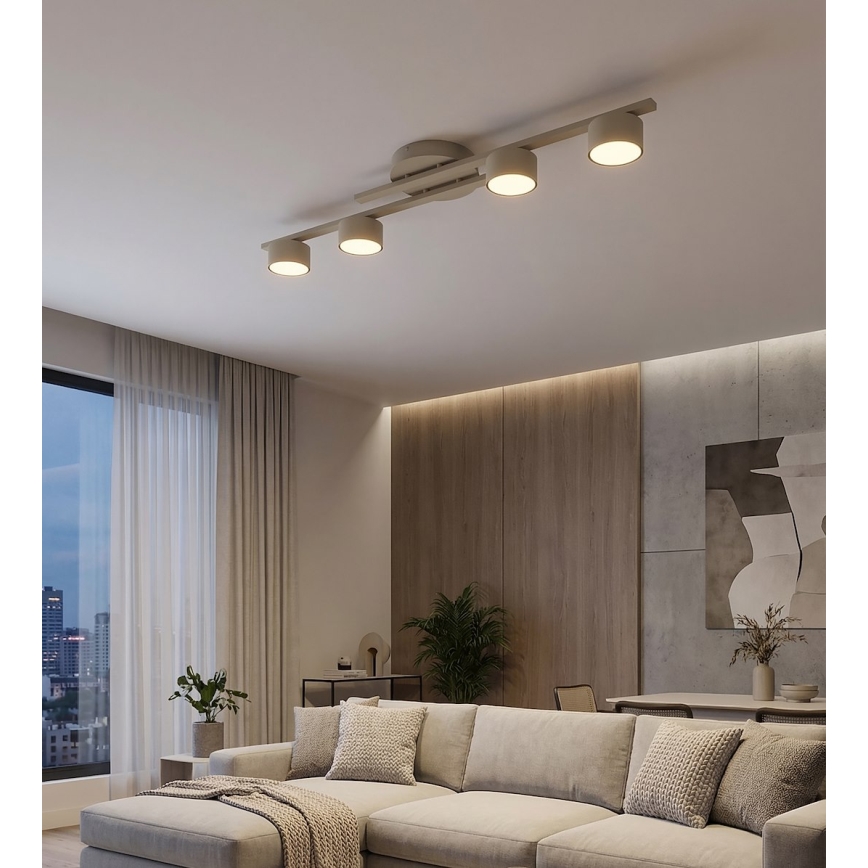 Taklampa FRAGMENT 4xGX53/12W/230V beige