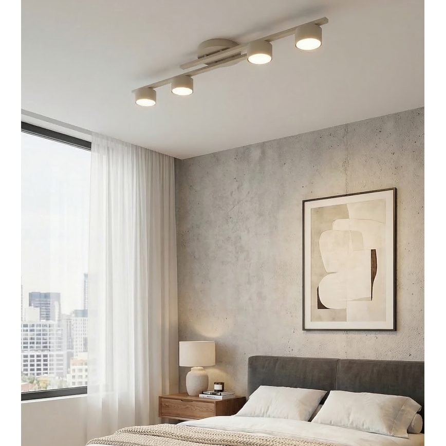 Taklampa FRAGMENT 4xGX53/12W/230V beige