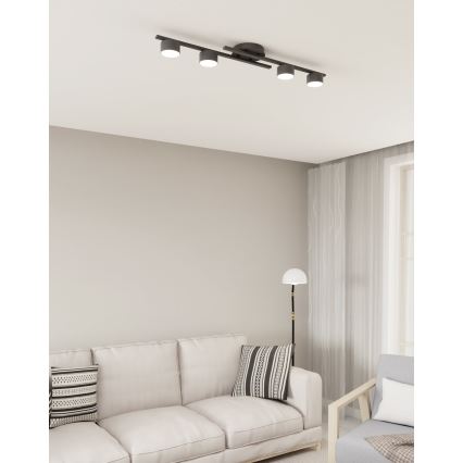 Taklampa FRAGMENT 4xGX53/12W/230V svart