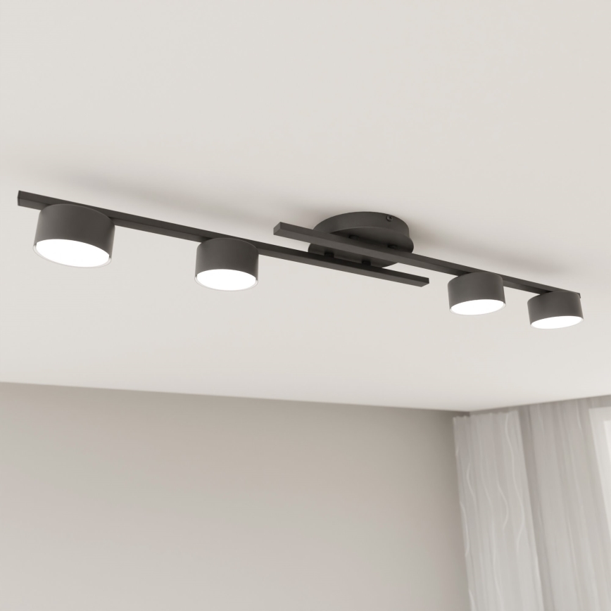 Taklampa FRAGMENT 4xGX53/12W/230V svart