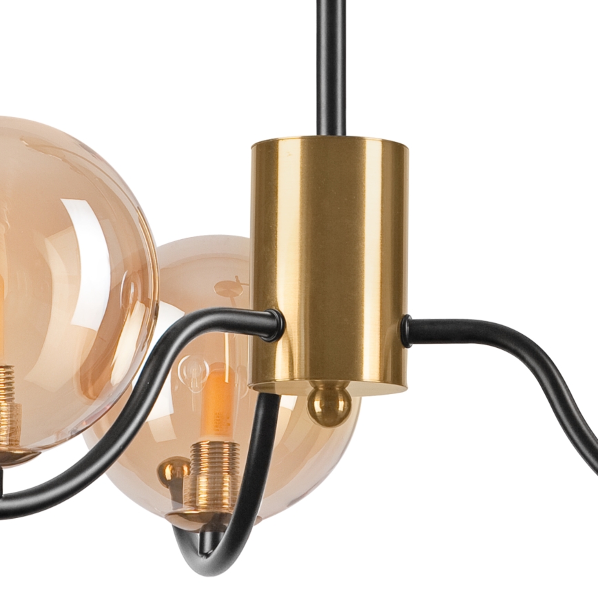 Taklampa GEORGIA med stång 3xG9/5W/230V guld/rökig beige