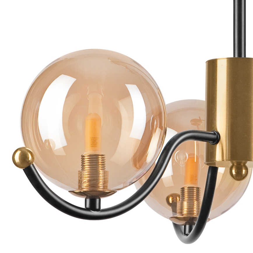 Taklampa GEORGIA med stång 3xG9/5W/230V guld/rökig beige