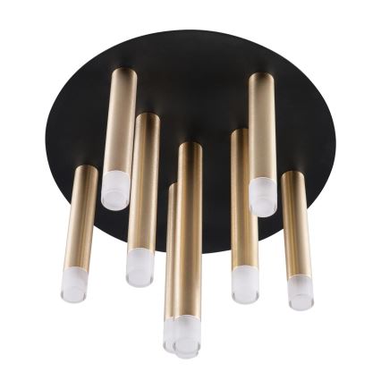 Taklampa GLAM 9xG9/8W/230V guld