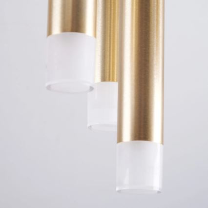 Taklampa GLAM 9xG9/8W/230V guld