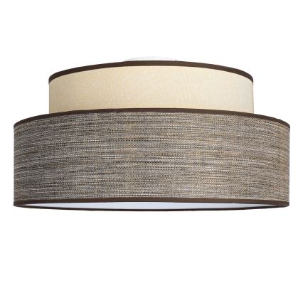 Taklampa GRACE 1xE27/60W/230V diameter 40 cm grädde/brun