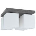 Taklampa GREAT 4xE27/25W/230V betong