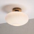 Taklampa HARMA WOOD 1 x E27 / 15 W / 230 V, ek/vit, Ø 30 cm