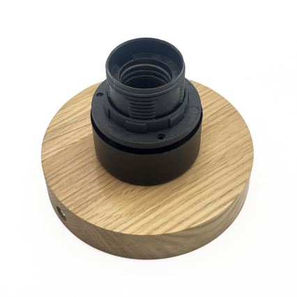 Taklampa HARMA WOOD 1xE27/15W/230V ek/vit Ø 20 cm