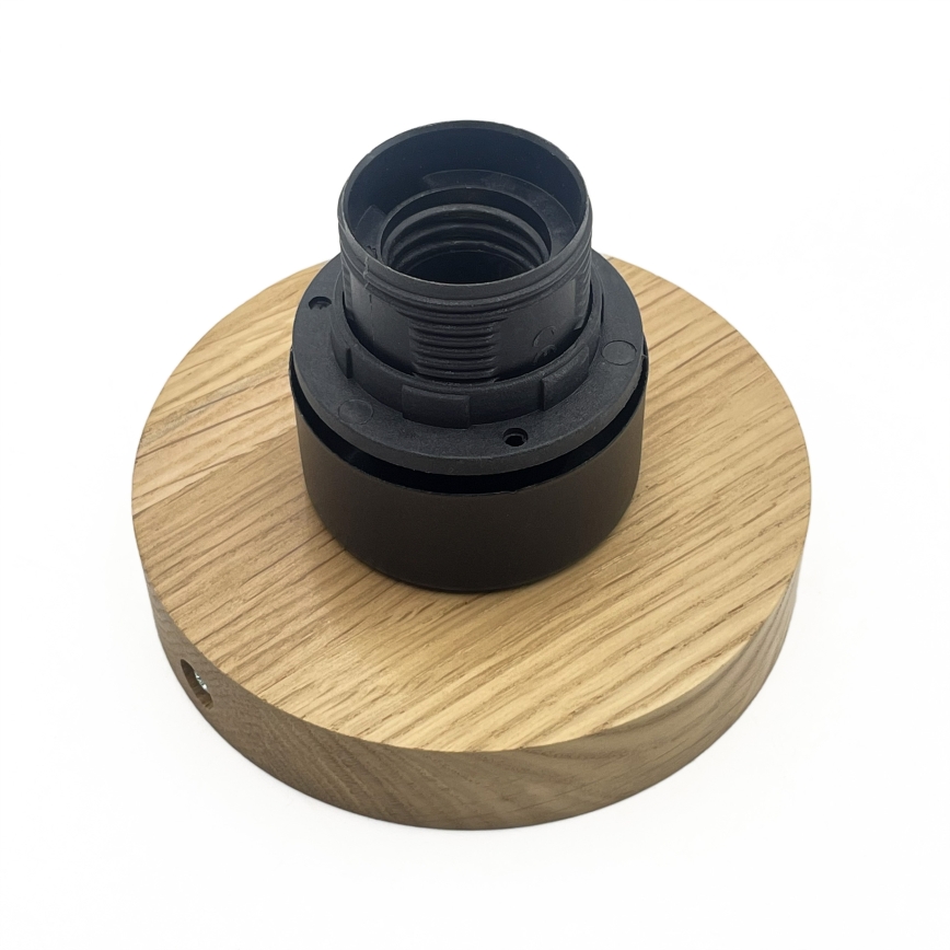 Taklampa HARMA WOOD 1xE27/15W/230V ek/vit Ø 25 cm