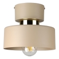 Taklampa IGNIA 1xE27/60W/230V beige/guld